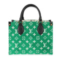 Louis Vuitton Louis Vuitton Green Jacquard LV Match Monogram Velvet Onthego PM