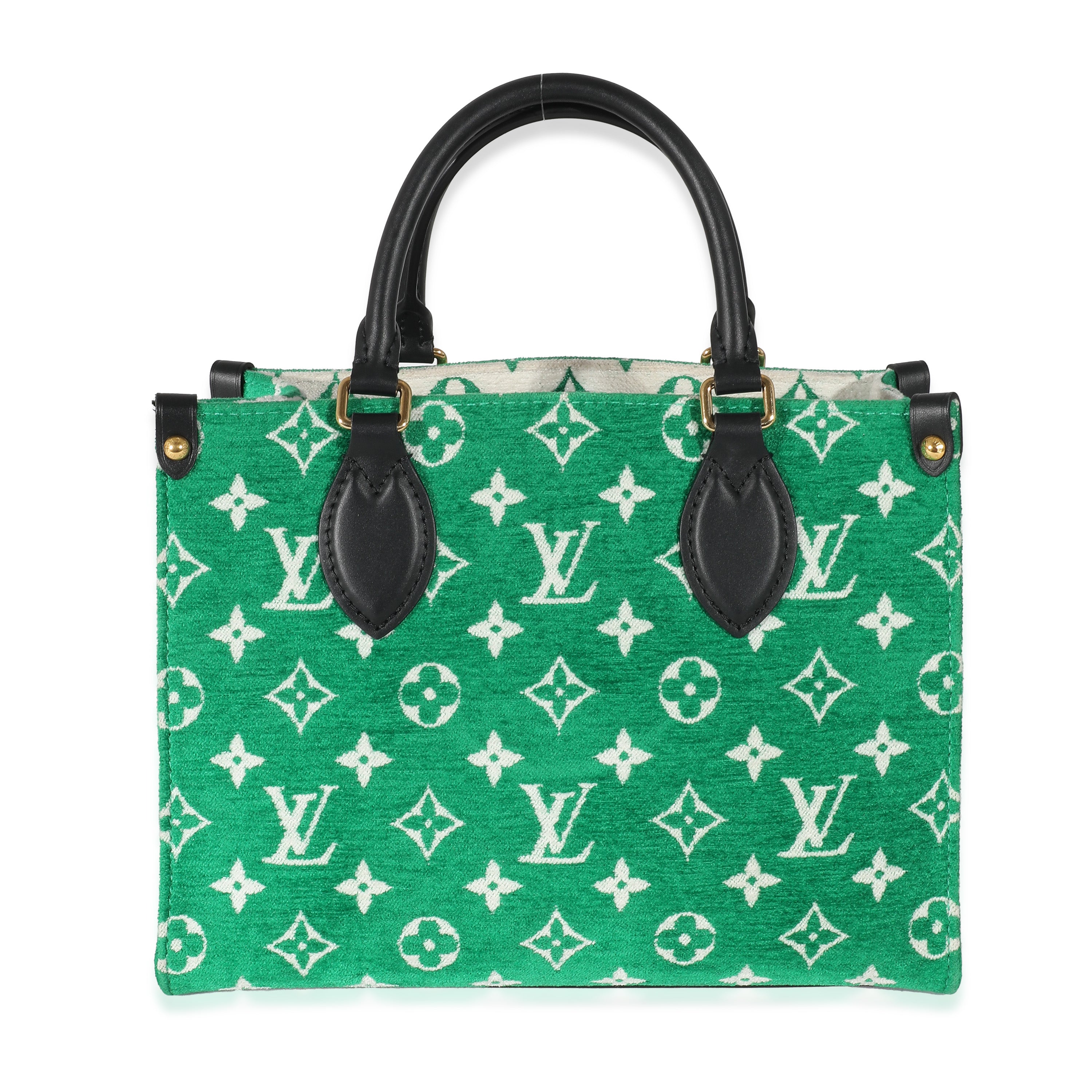 Louis Vuitton Louis Vuitton Green Jacquard LV Match Monogram Velvet Onthego PM