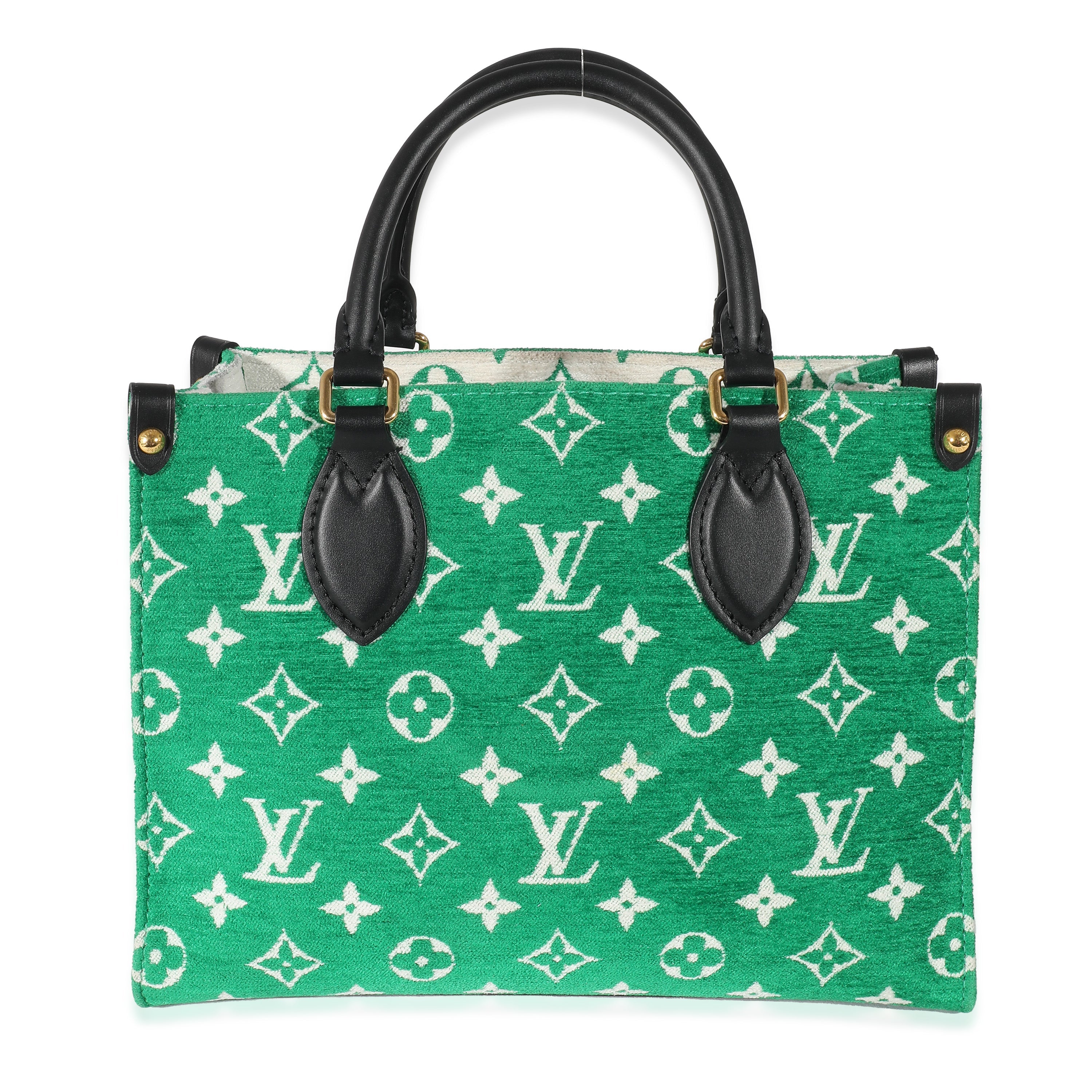 Louis Vuitton Louis Vuitton Green Jacquard LV Match Monogram Velvet Onthego PM