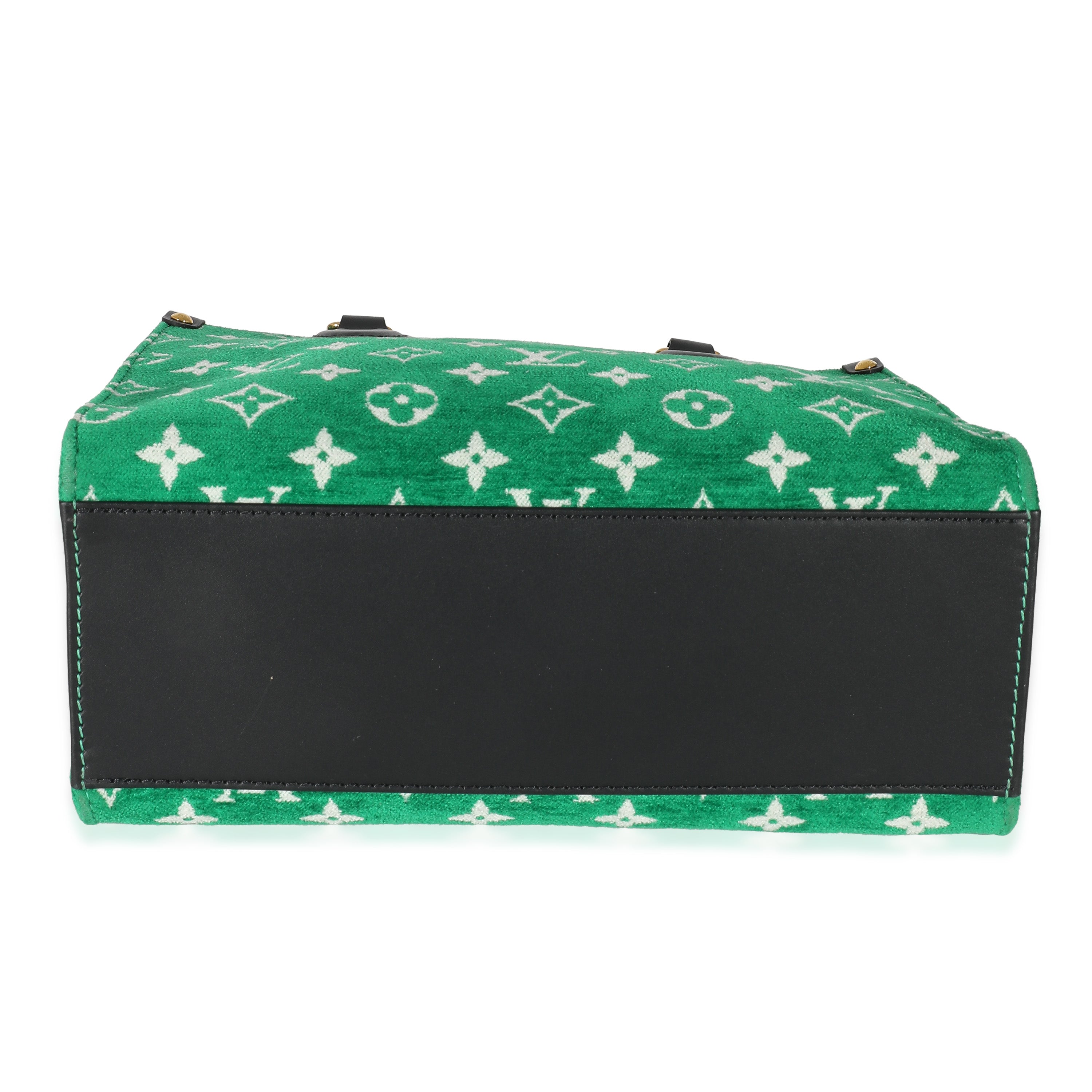 Louis Vuitton Louis Vuitton Green Jacquard LV Match Monogram Velvet Onthego PM