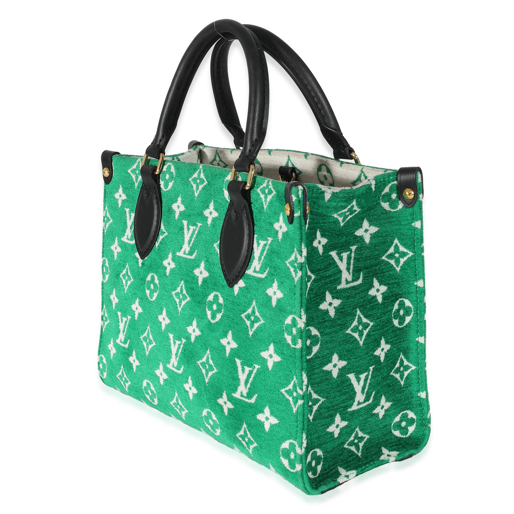 Louis Vuitton Louis Vuitton Green Jacquard LV Match Monogram Velvet Onthego PM