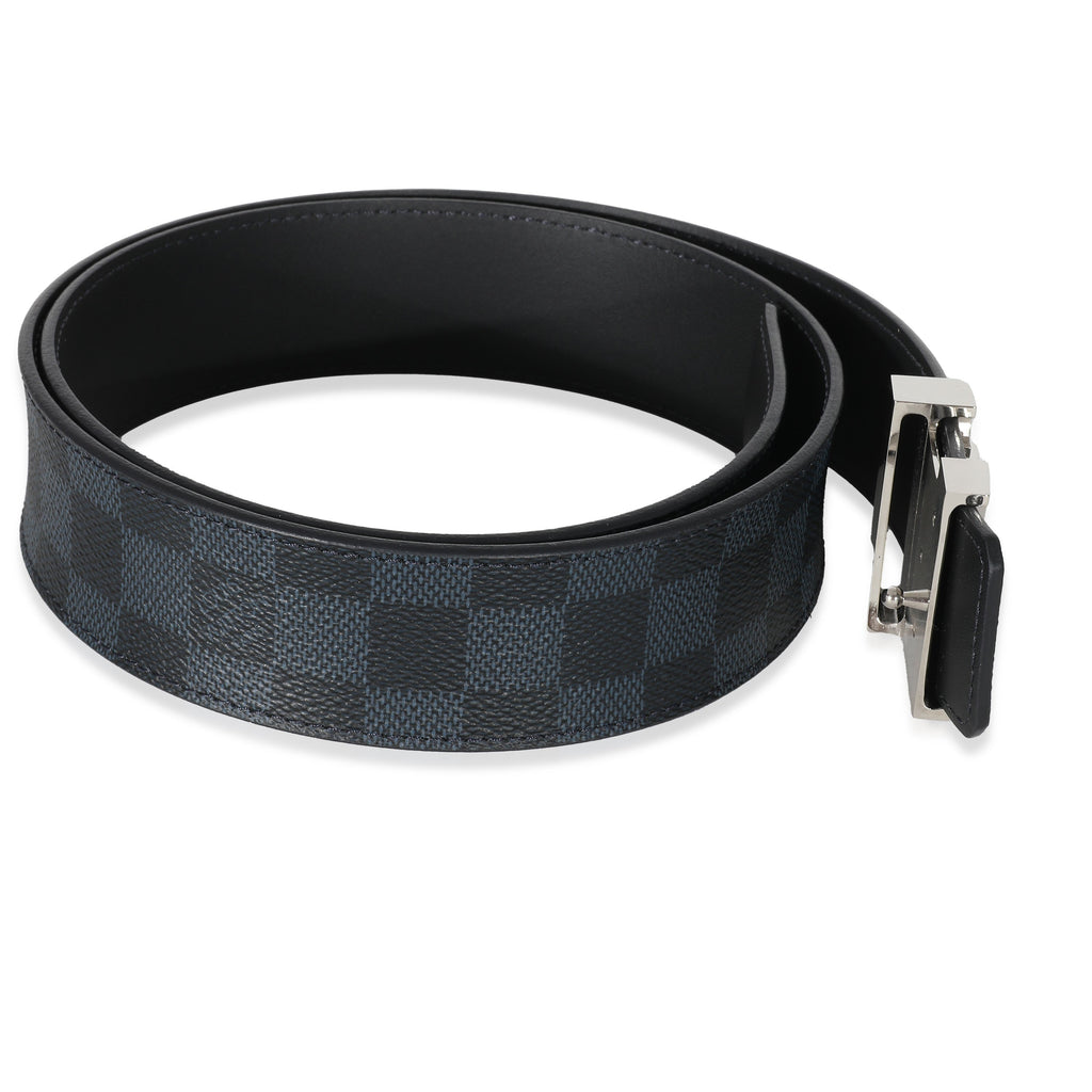 Louis Vuitton Damier Cobalt Canvas 40mm LV Initiales Belt 90/36