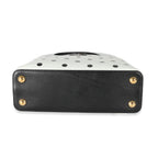 Louis Vuitton Louis Vuitton Black & White Polka Dot Printed Leather Capucines BB