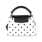 Louis Vuitton Louis Vuitton Black & White Polka Dot Printed Leather Capucines BB