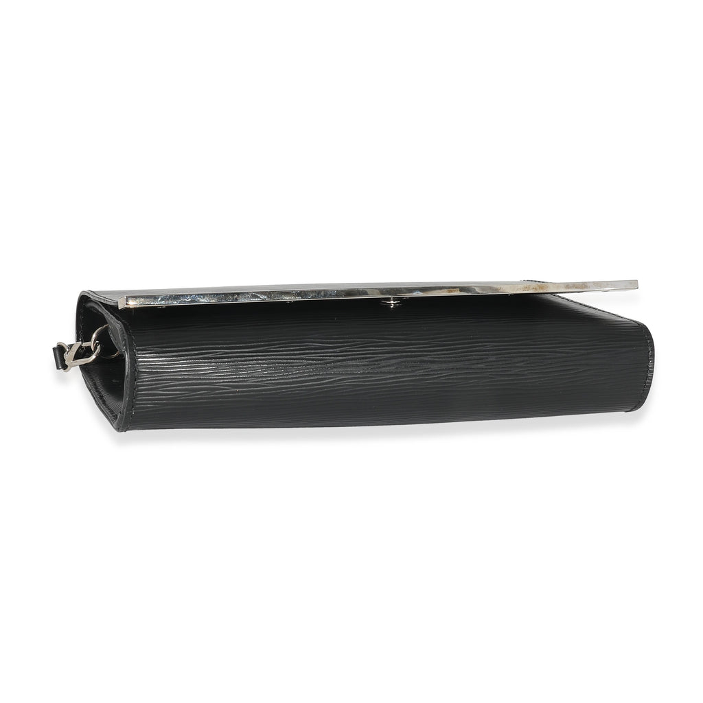 Louis Vuitton Black Epi Sevigne Clutch