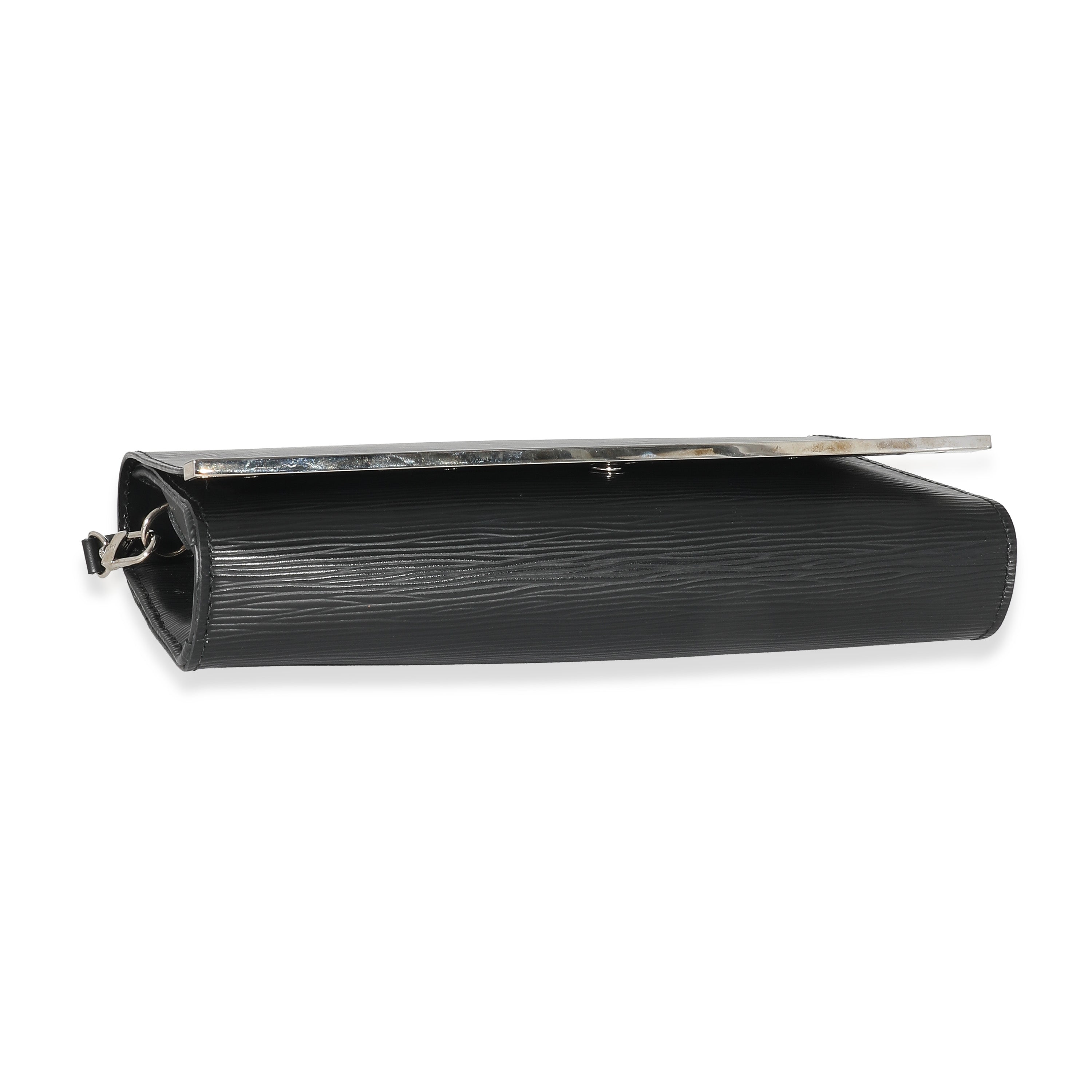 Louis Vuitton Black Epi Sevigne Clutch