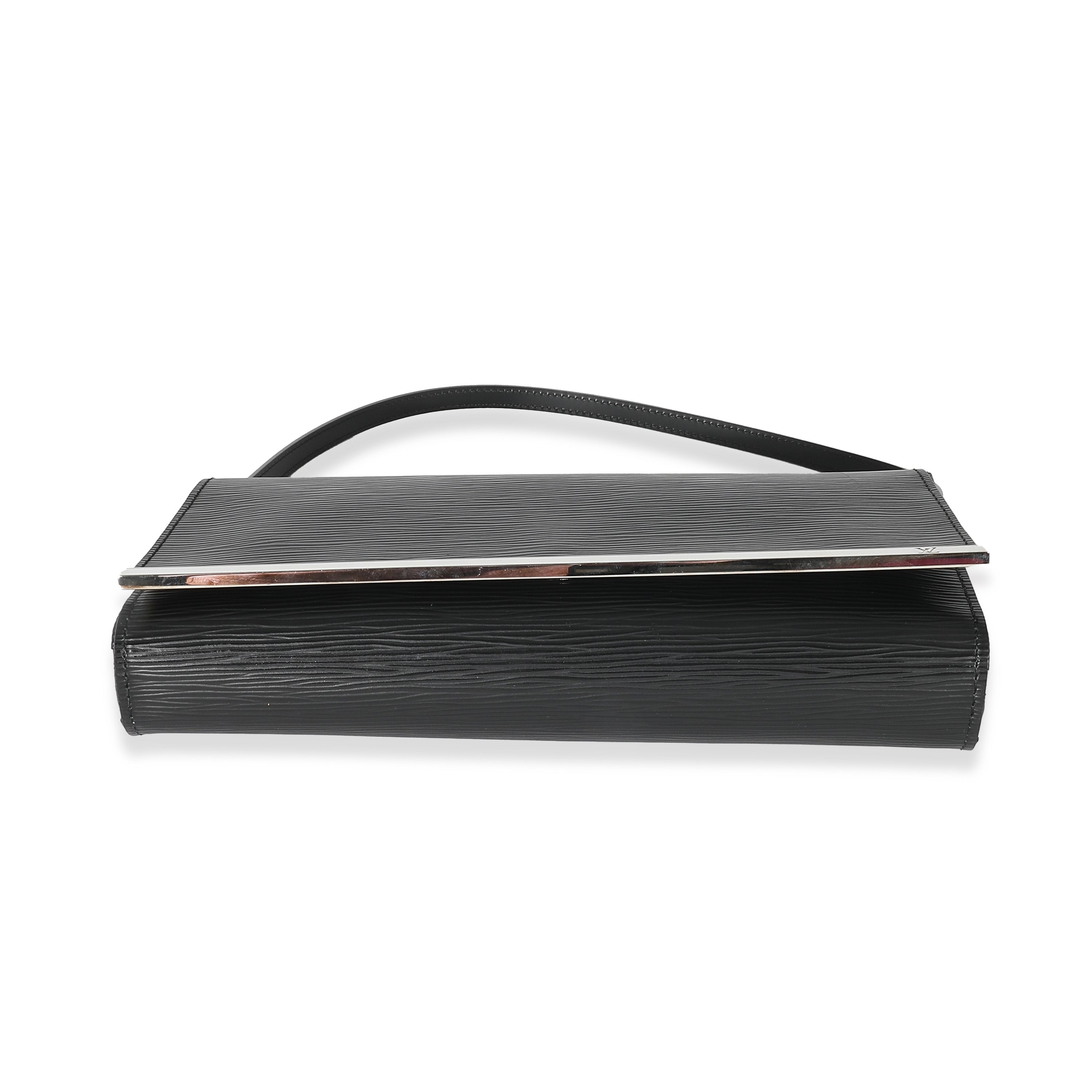 Louis Vuitton Black Epi Sevigne Clutch