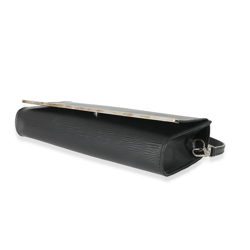 Louis Vuitton Black Epi Sevigne Clutch