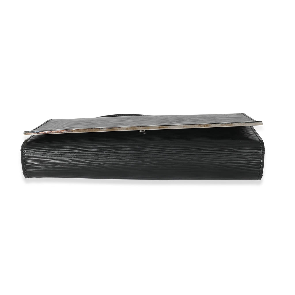 Louis Vuitton Black Epi Sevigne Clutch