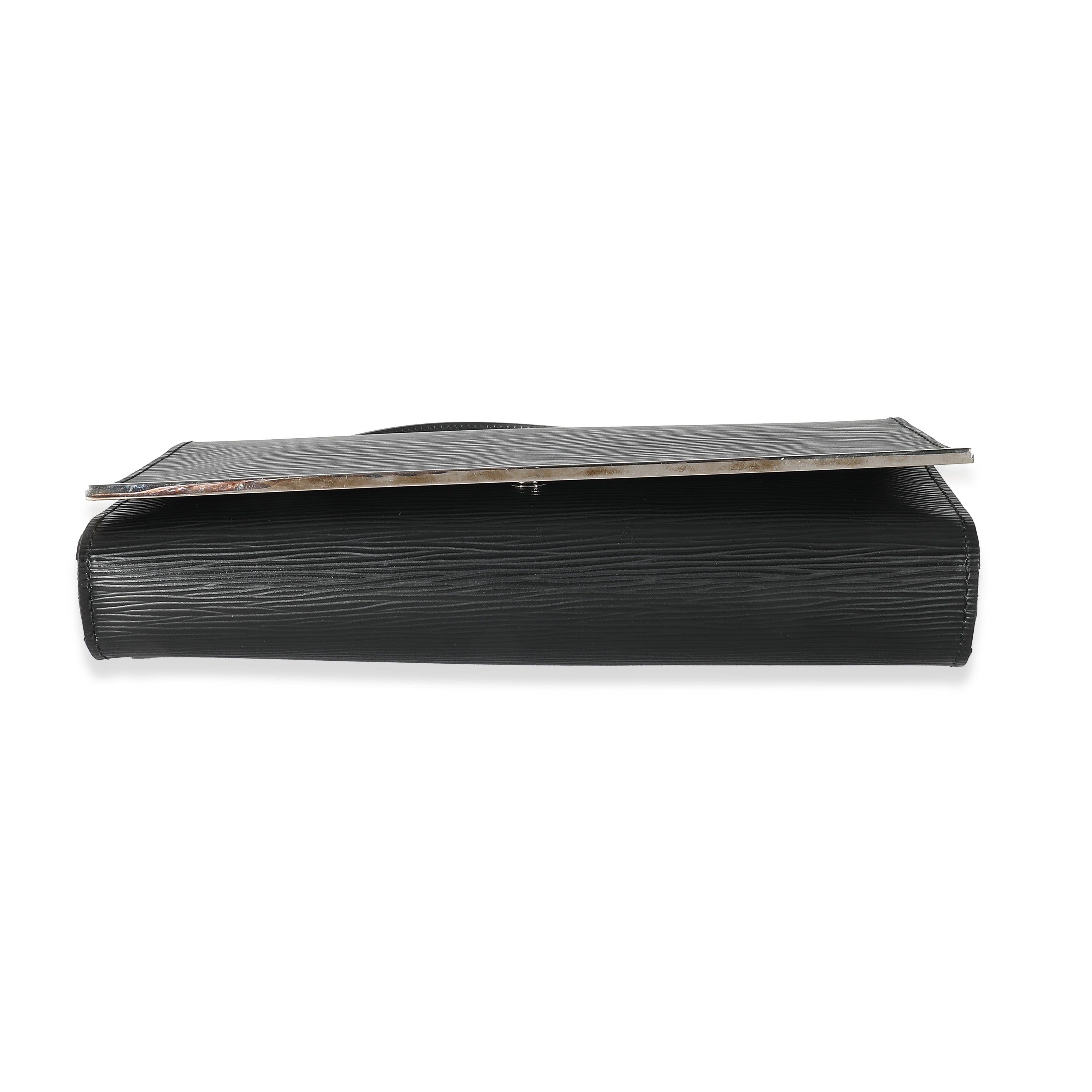 Louis Vuitton Black Epi Sevigne Clutch