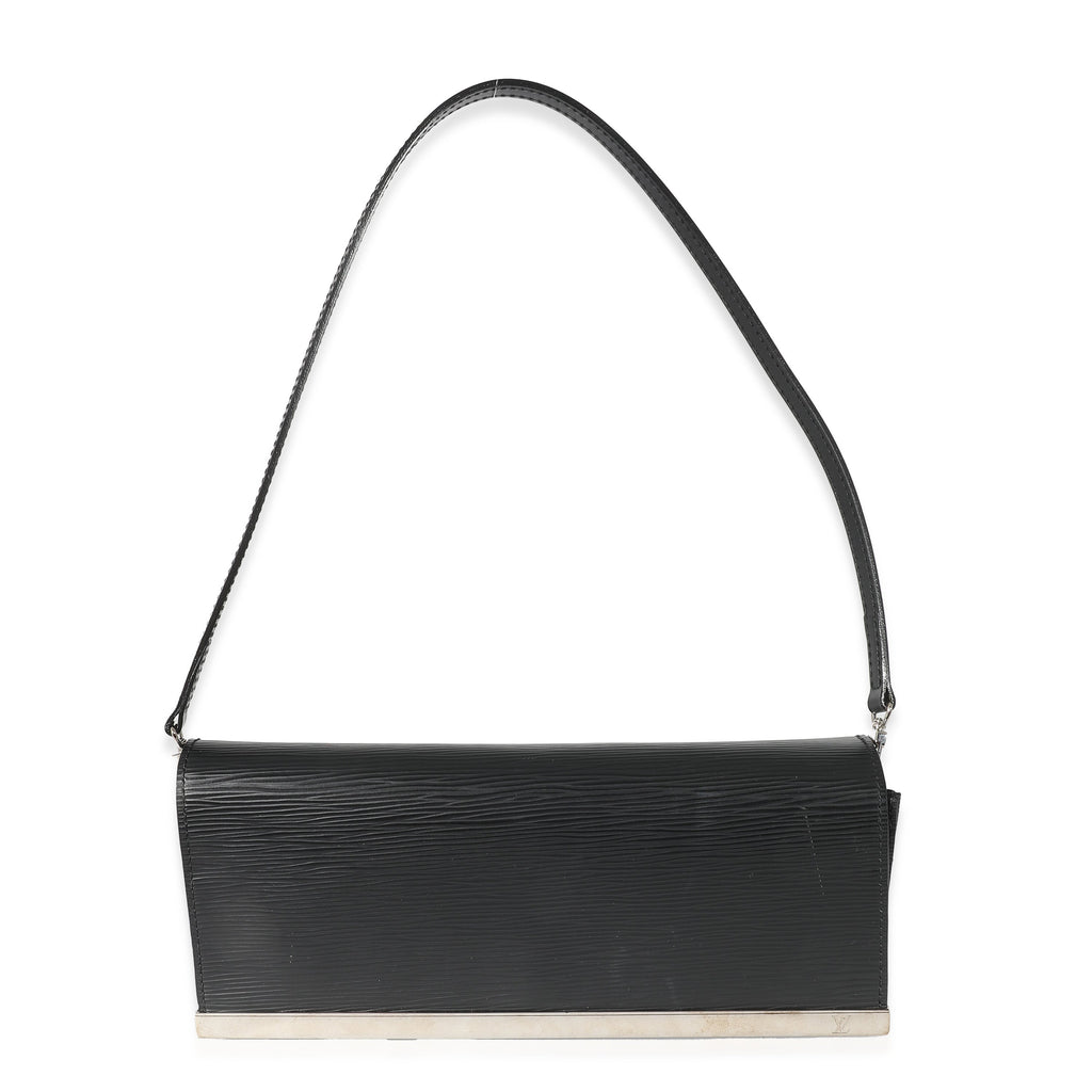 Louis Vuitton Black Epi Sevigne Clutch