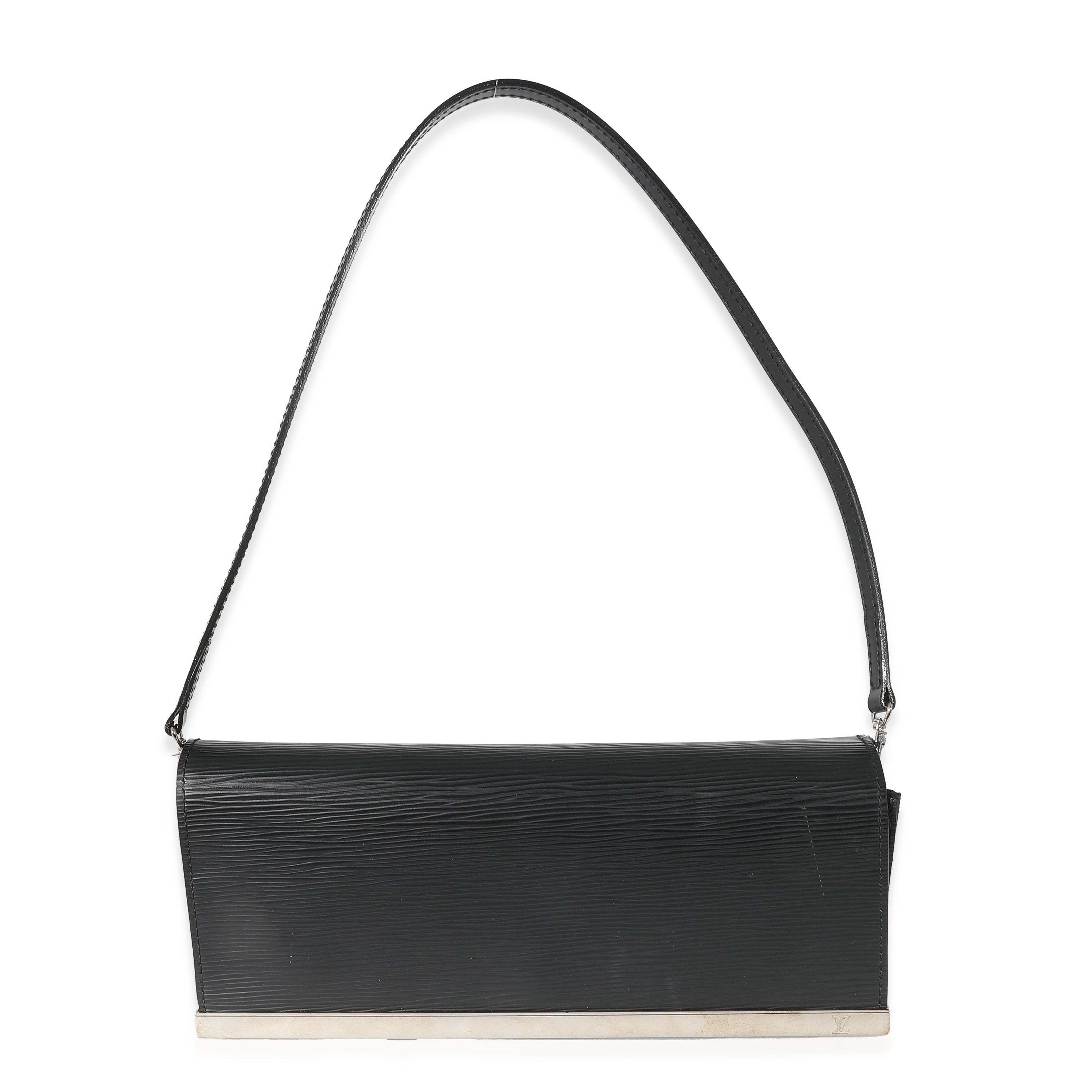 Louis Vuitton Black Epi Sevigne Clutch