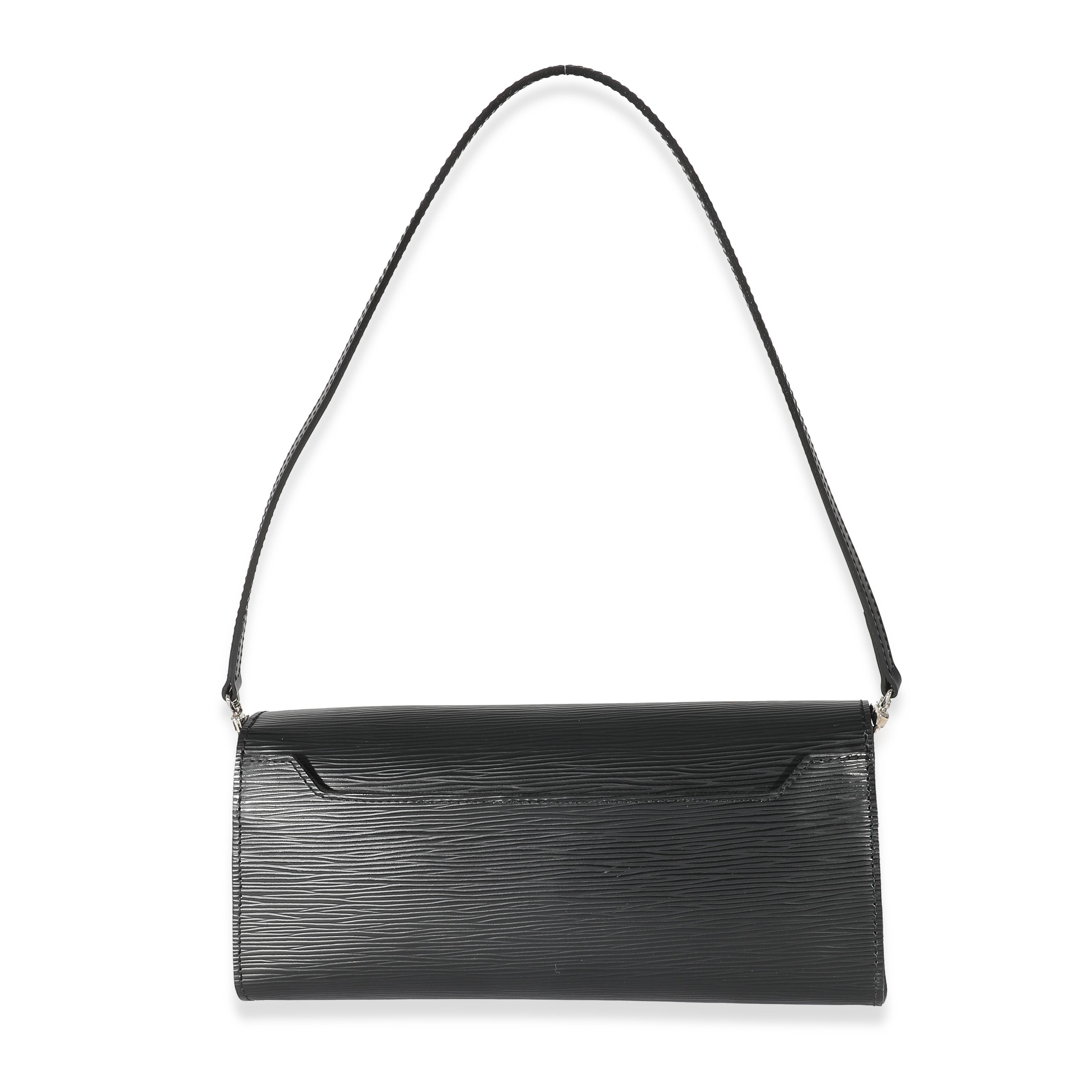 Louis Vuitton Black Epi Sevigne Clutch