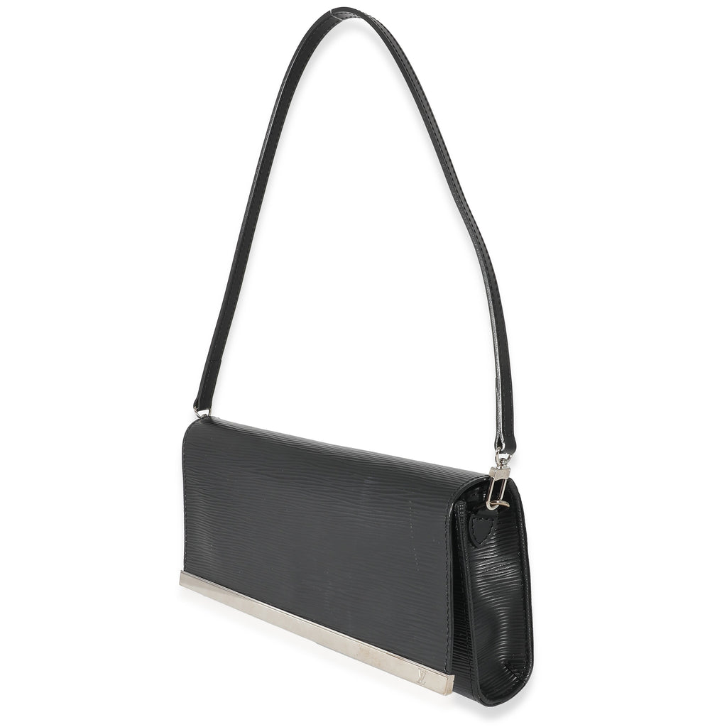 Louis Vuitton Black Epi Sevigne Clutch
