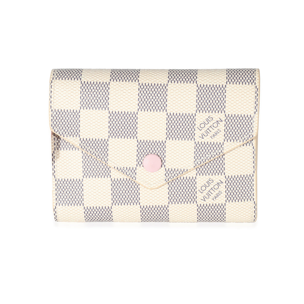 Louis Vuitton Louis Vuitton Rose Ballerine Damier Azur Canvas Victorine Wallet