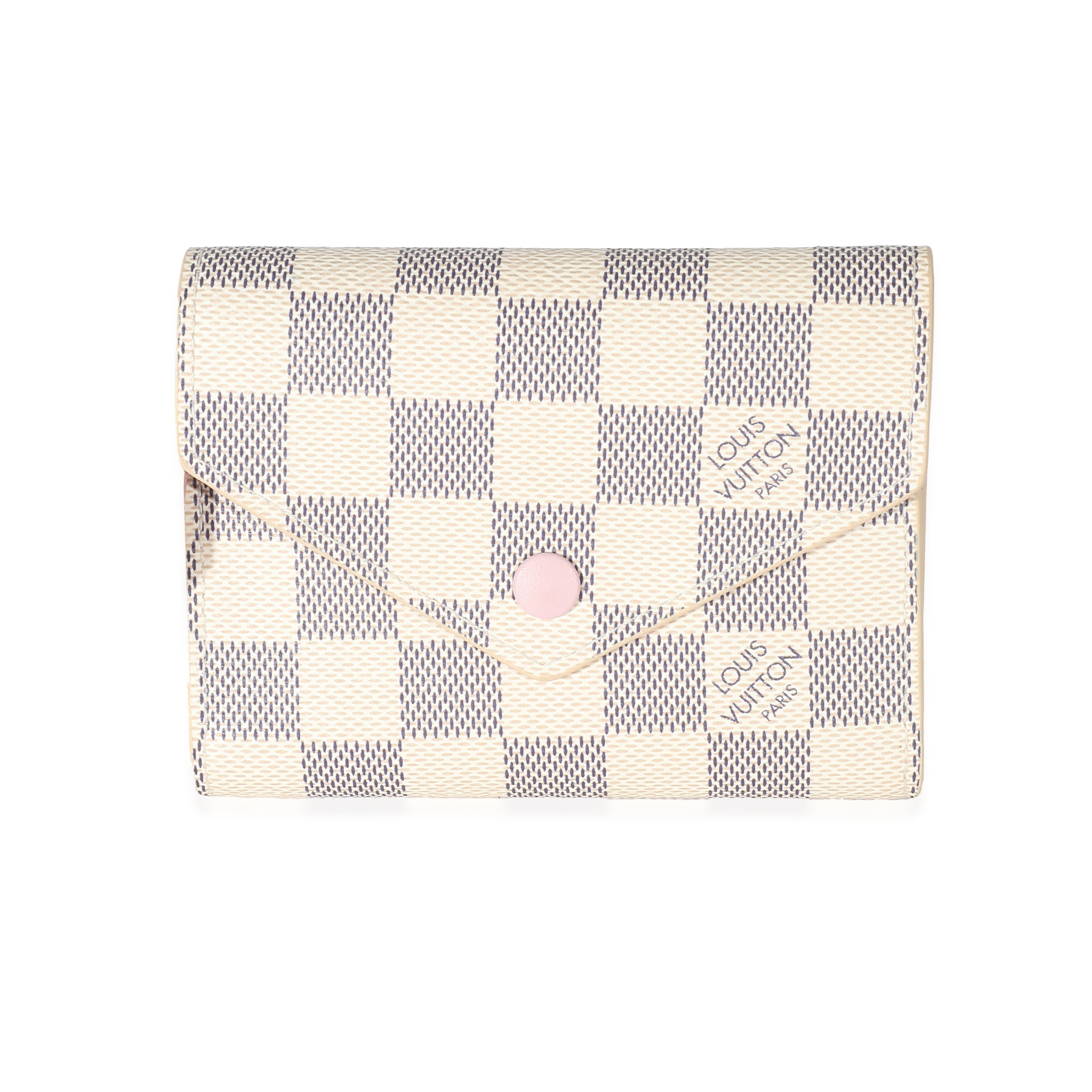 Louis Vuitton Louis Vuitton Rose Ballerine Damier Azur Canvas Victorine Wallet