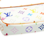 Louis Vuitton Louis Vuitton White Monogram Multicolore Canvas Pochette Accessoires