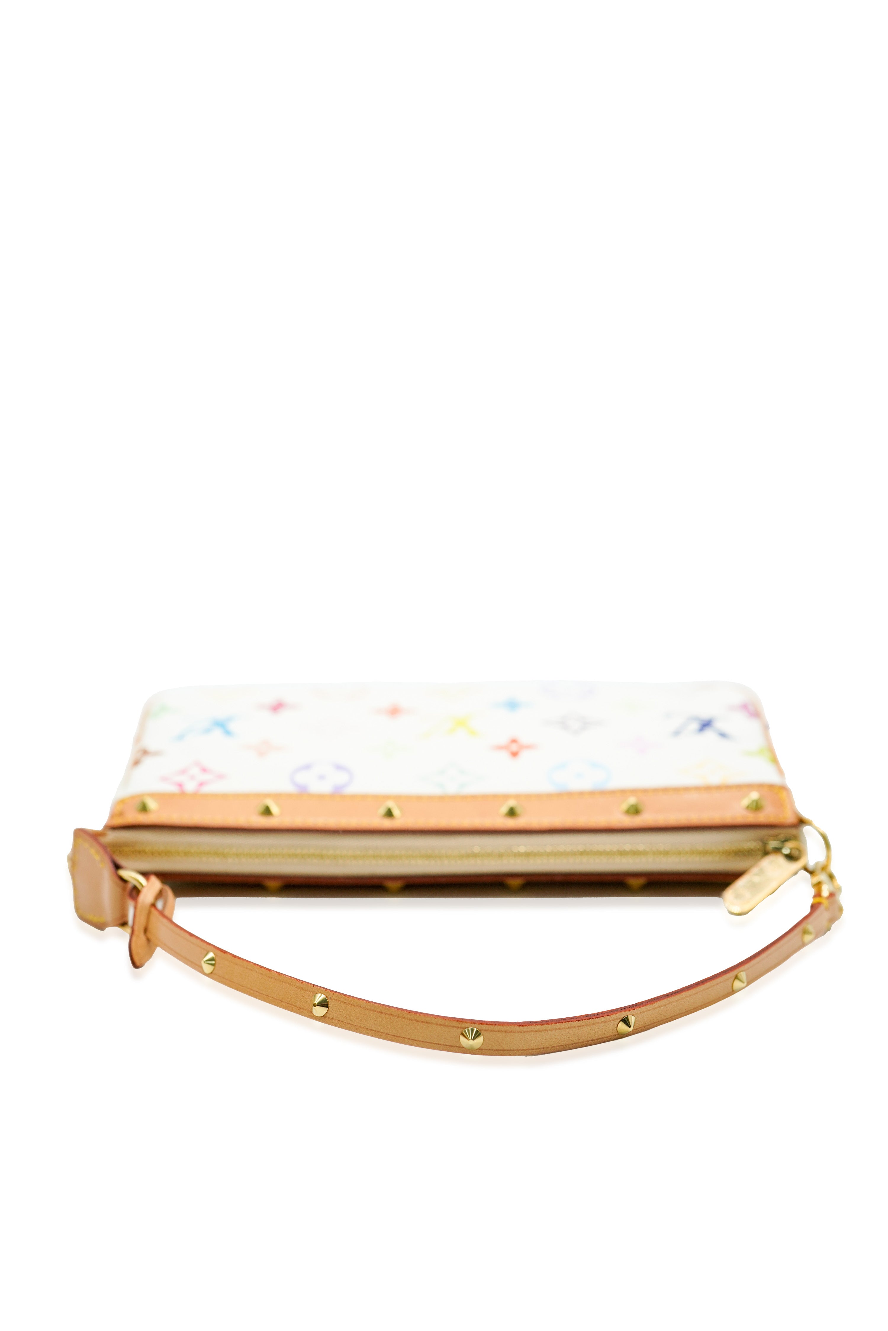 Louis Vuitton Louis Vuitton White Monogram Multicolore Canvas Pochette Accessoires