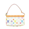 Louis Vuitton Louis Vuitton White Monogram Multicolore Canvas Pochette Accessoires