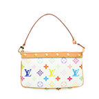 Louis Vuitton Louis Vuitton White Monogram Multicolore Canvas Pochette Accessoires
