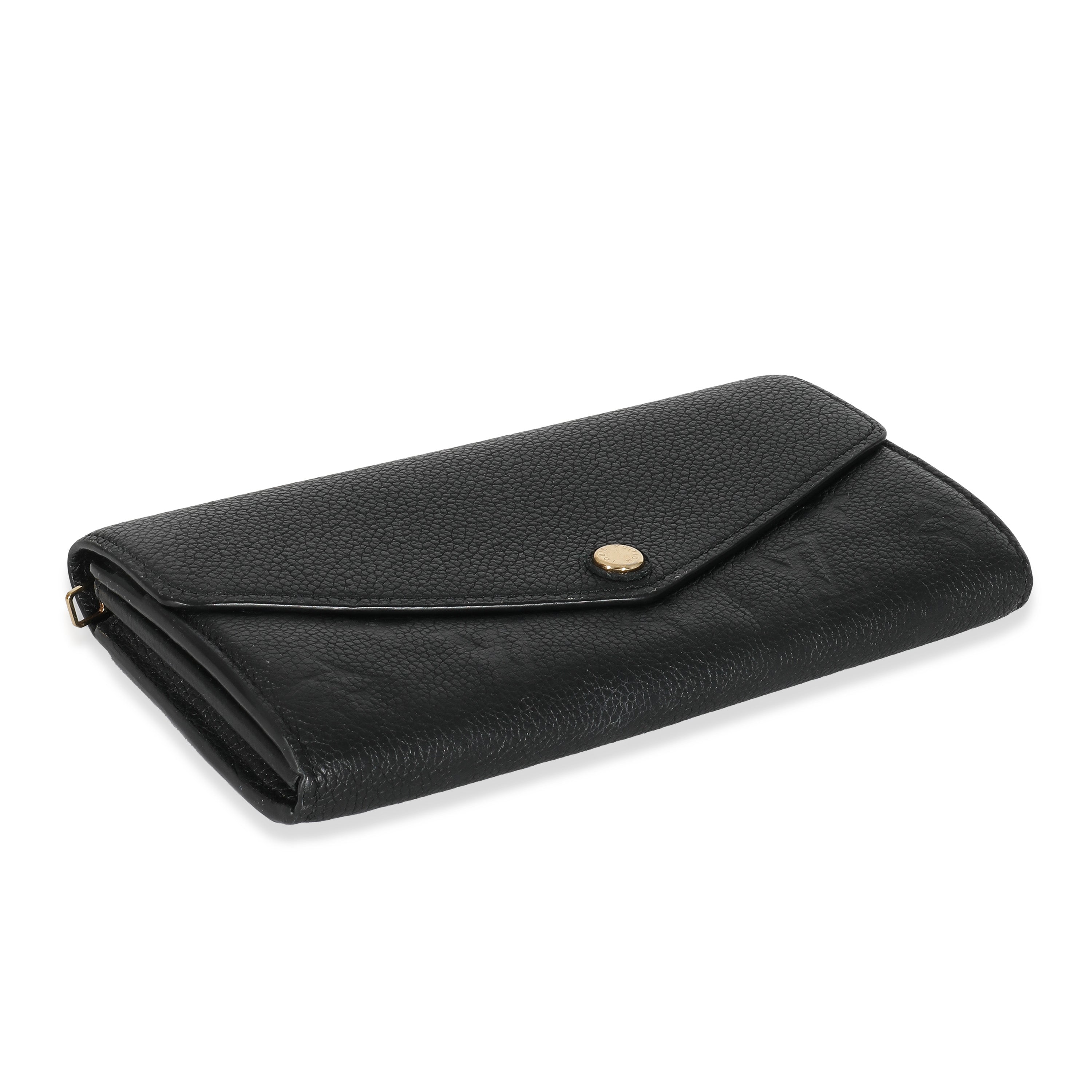Louis Vuitton Louis Vuitton Black Empreinte Sarah Wallet