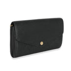 Louis Vuitton Louis Vuitton Black Empreinte Sarah Wallet