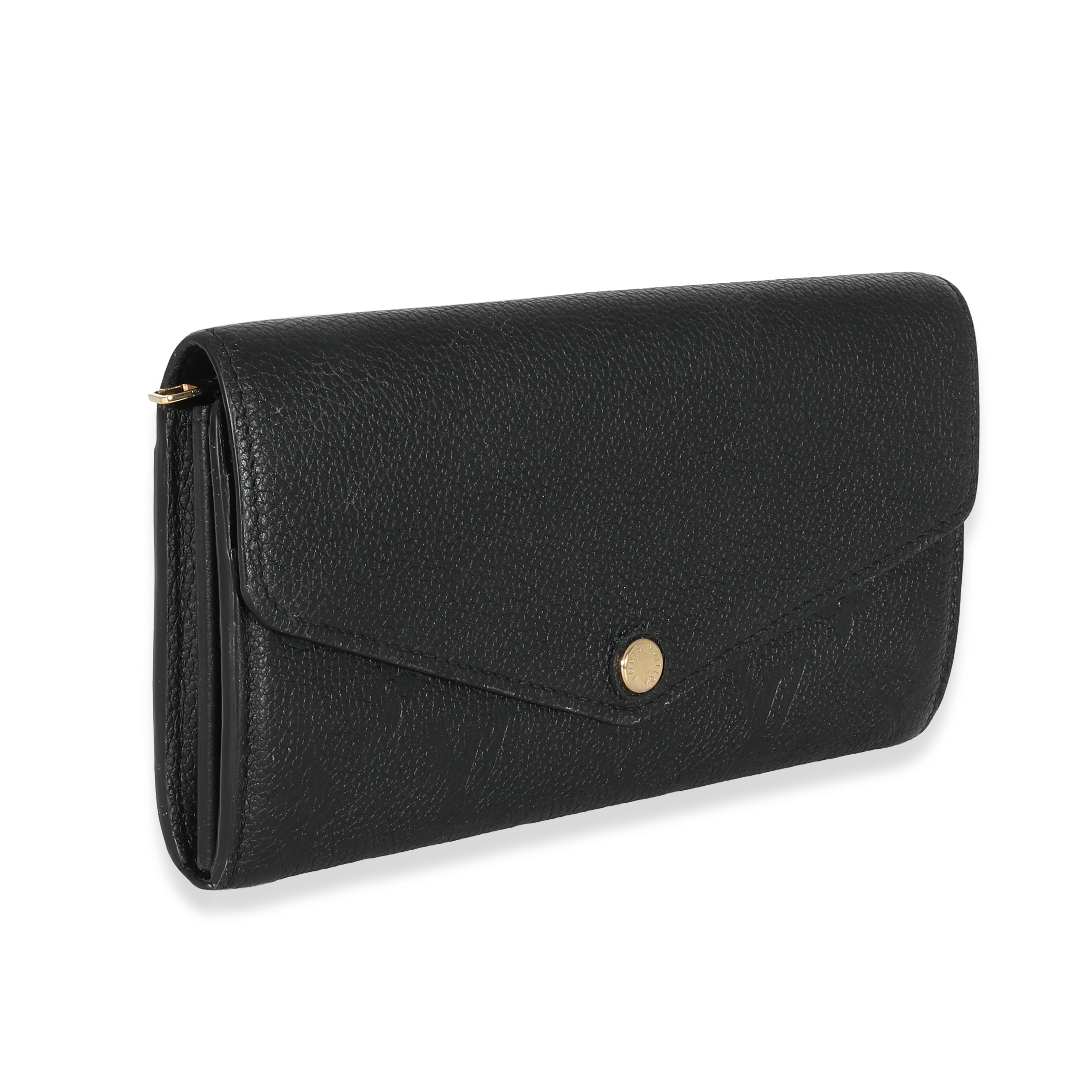Louis Vuitton Louis Vuitton Black Empreinte Sarah Wallet