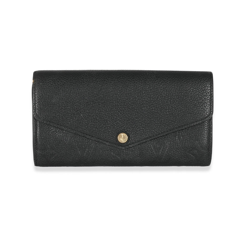 Louis Vuitton Louis Vuitton Black Empreinte Sarah Wallet