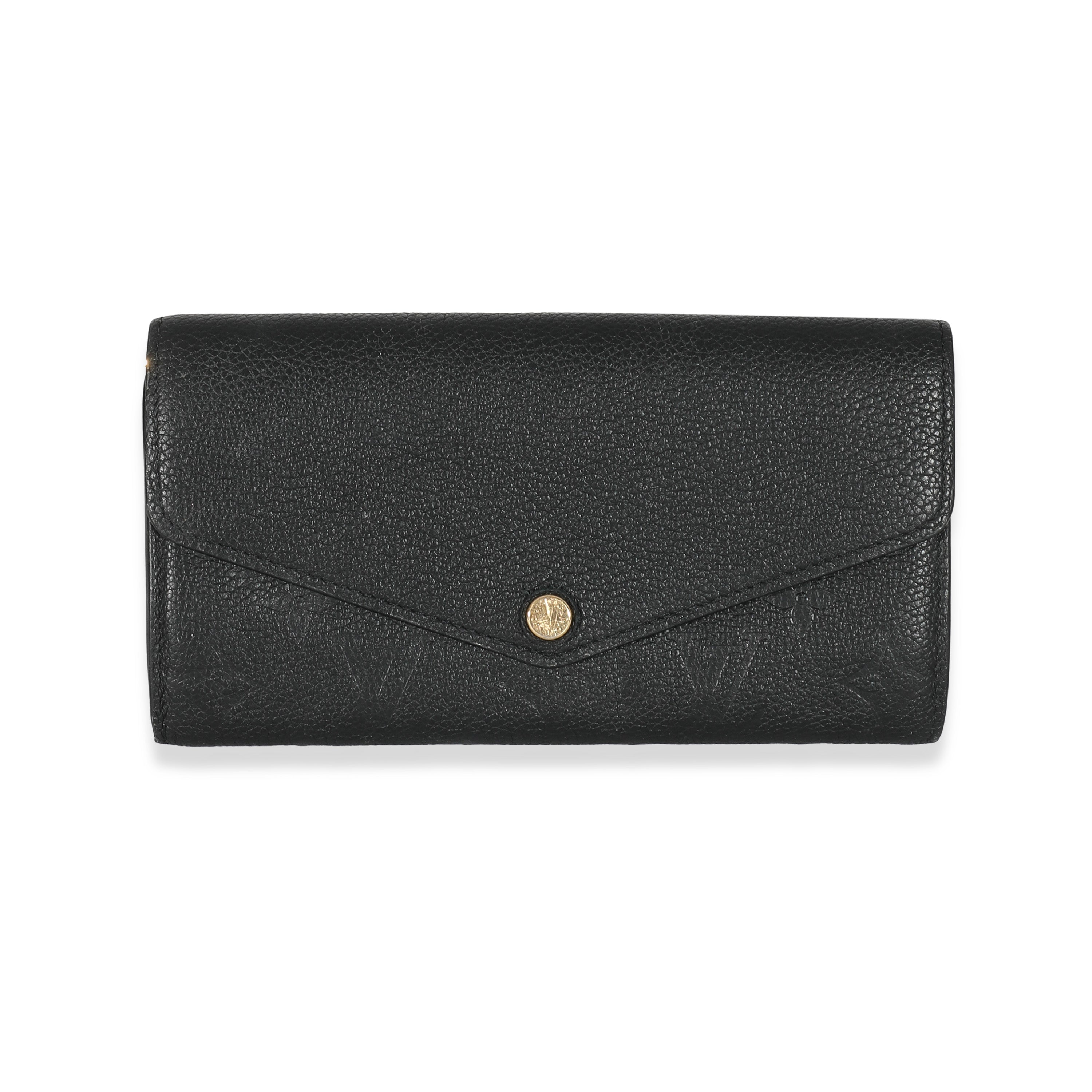 Louis Vuitton Louis Vuitton Black Empreinte Sarah Wallet