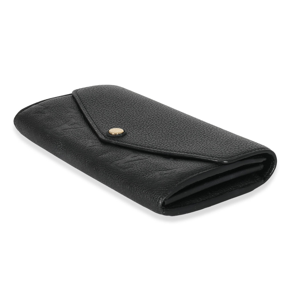 Louis Vuitton Louis Vuitton Black Empreinte Sarah Wallet