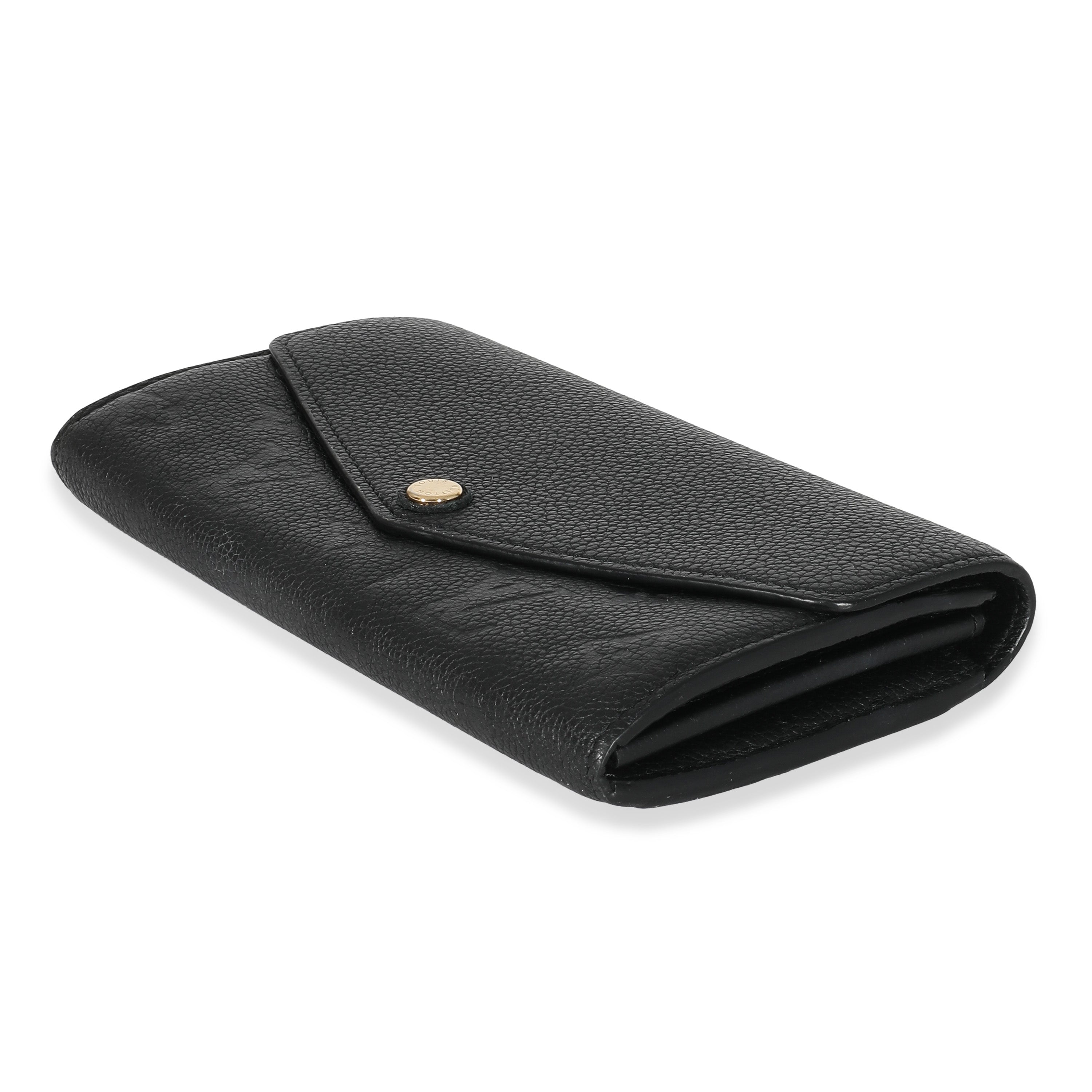 Louis Vuitton Louis Vuitton Black Empreinte Sarah Wallet
