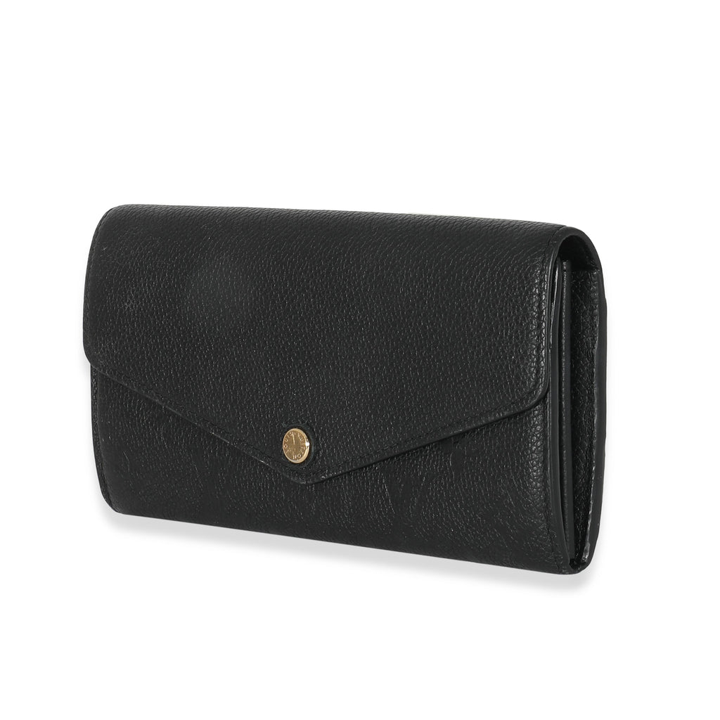 Louis Vuitton Louis Vuitton Black Empreinte Sarah Wallet