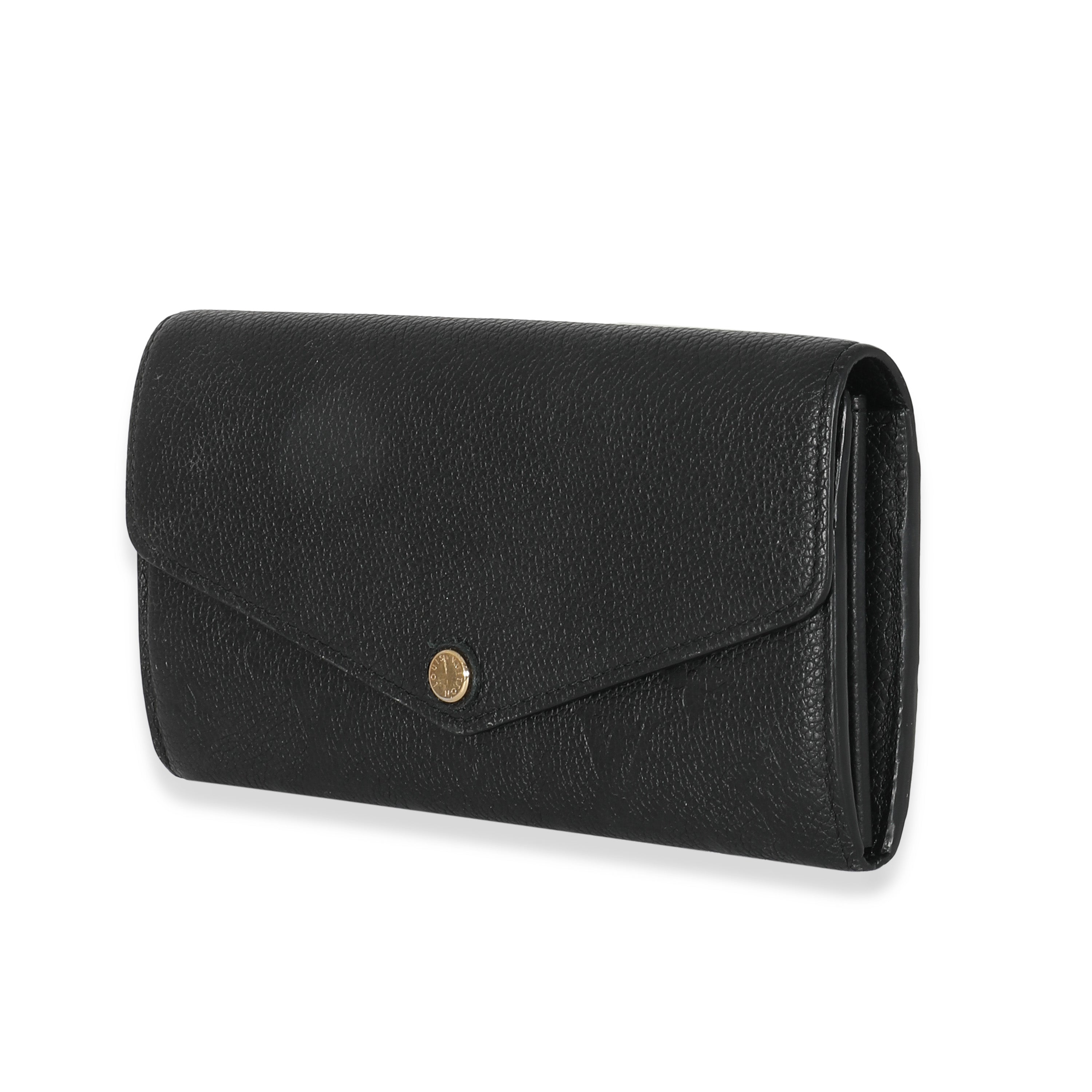 Louis Vuitton Louis Vuitton Black Empreinte Sarah Wallet