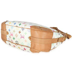 Louis Vuitton Louis Vuitton x Takashi Murakami White Monogram Multicolore Canvas Greta