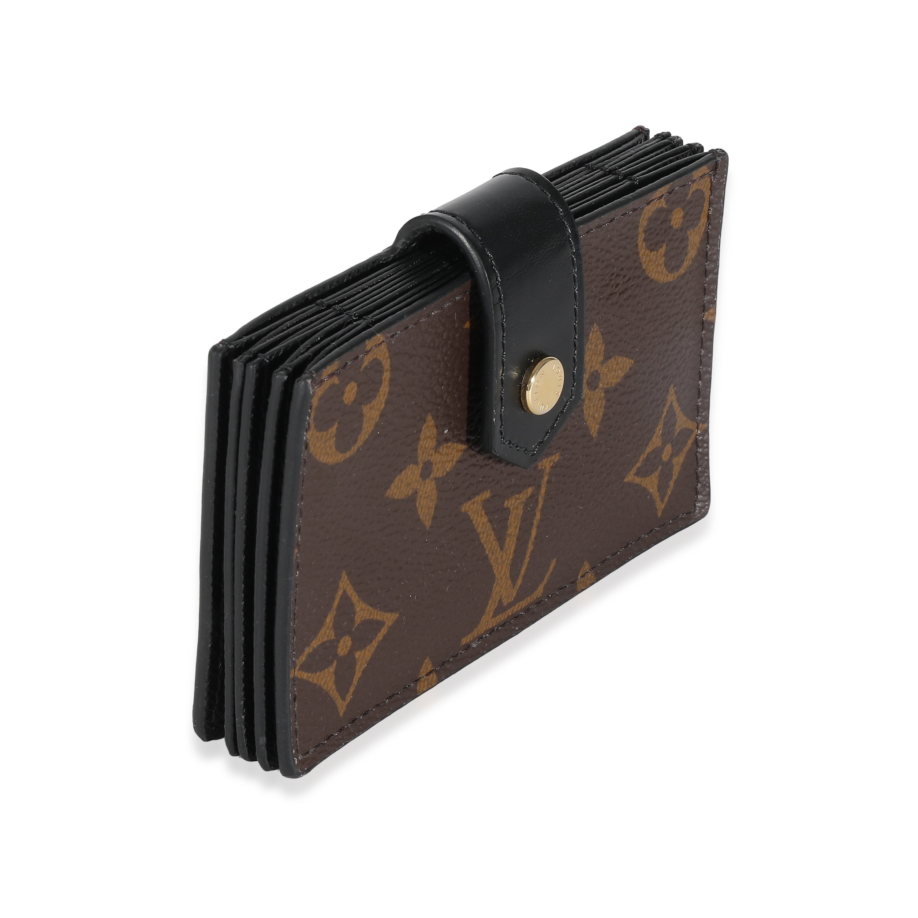 Louis Vuitton Louis Vuitton Black Monogram Canvas Gusseted Card Holder
