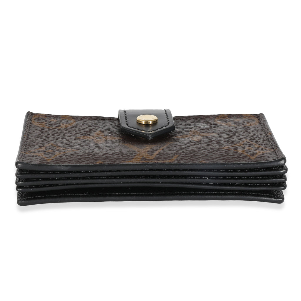 Louis Vuitton Louis Vuitton Black Monogram Canvas Gusseted Card Holder