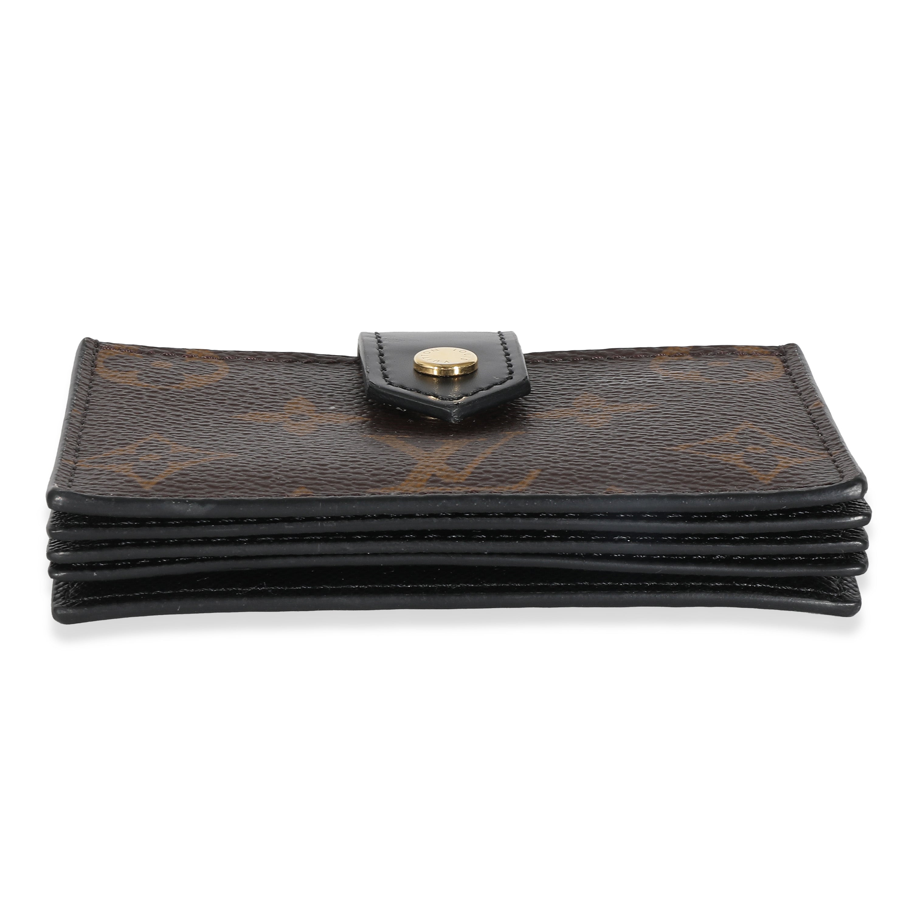 Louis Vuitton Louis Vuitton Black Monogram Canvas Gusseted Card Holder