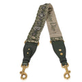 Christian Dior Green Canvas Oblique Studded Bohemian Shoulder Strap
