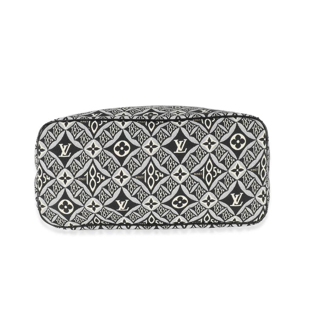 Louis Vuitton Black White Jacquard Since 1854 Neverfull MM