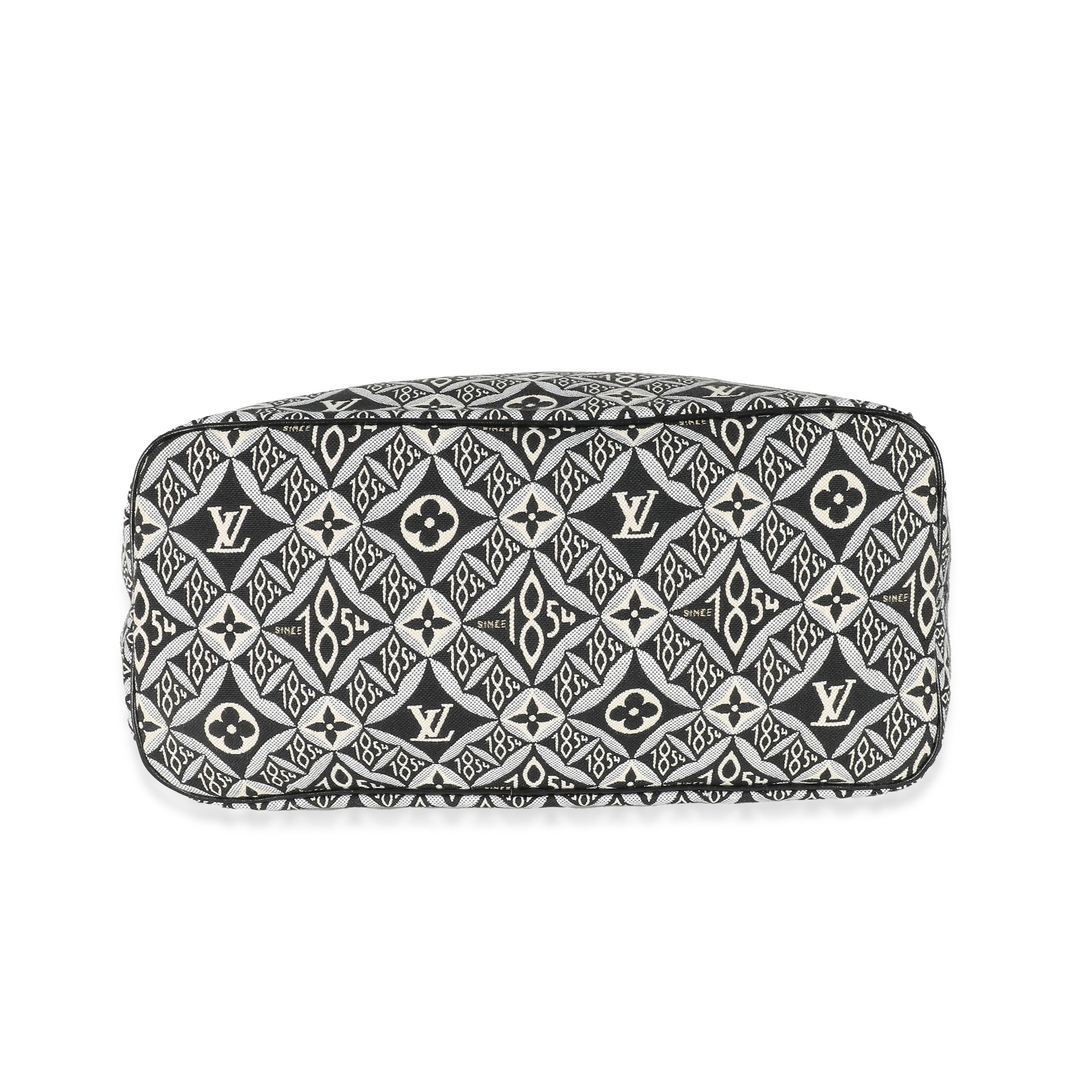 Louis Vuitton Black White Jacquard Since 1854 Neverfull MM