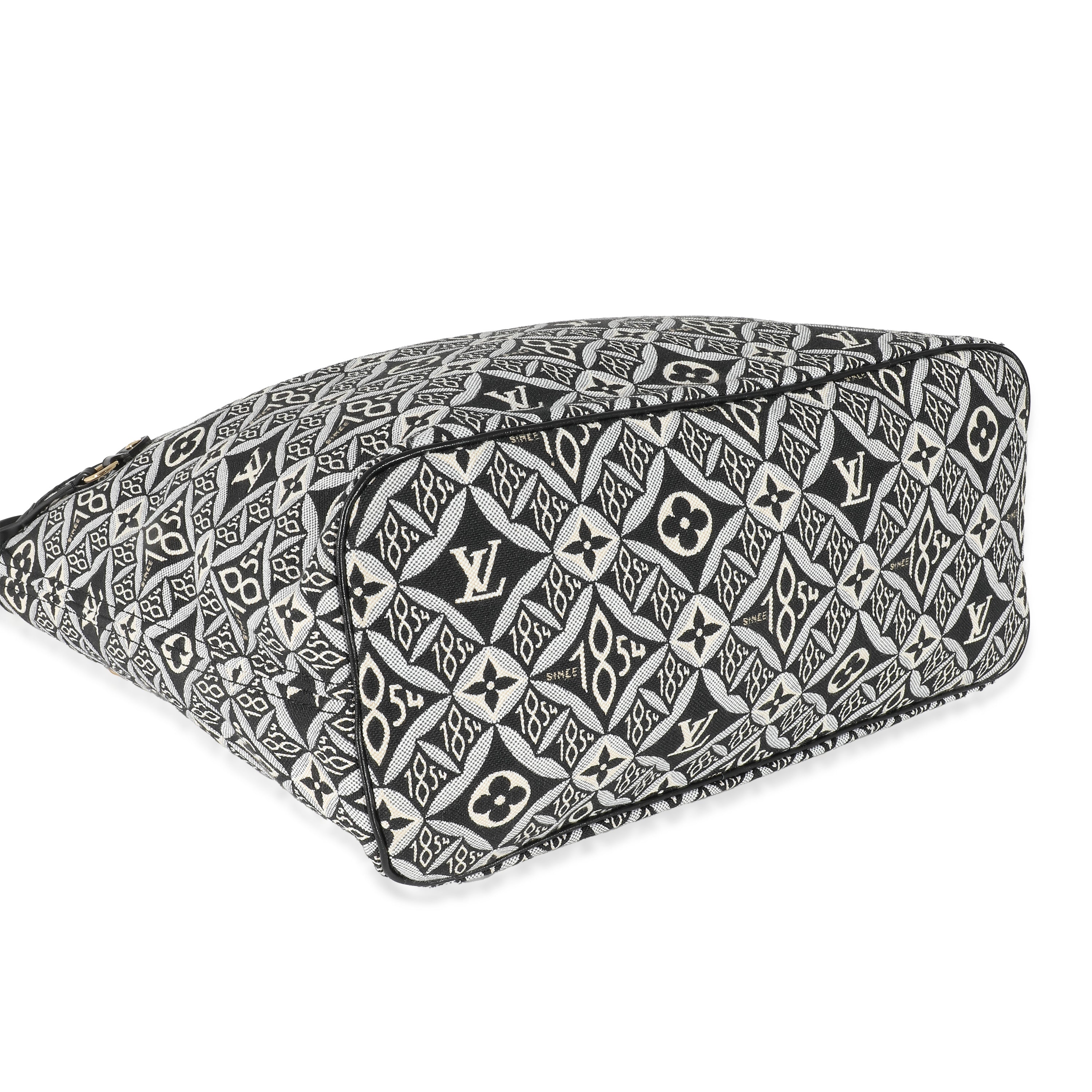 Louis Vuitton Black White Jacquard Since 1854 Neverfull MM