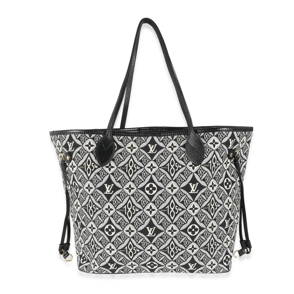 Louis Vuitton Black White Jacquard Since 1854 Neverfull MM