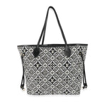 Louis Vuitton Black White Jacquard Since 1854 Neverfull MM