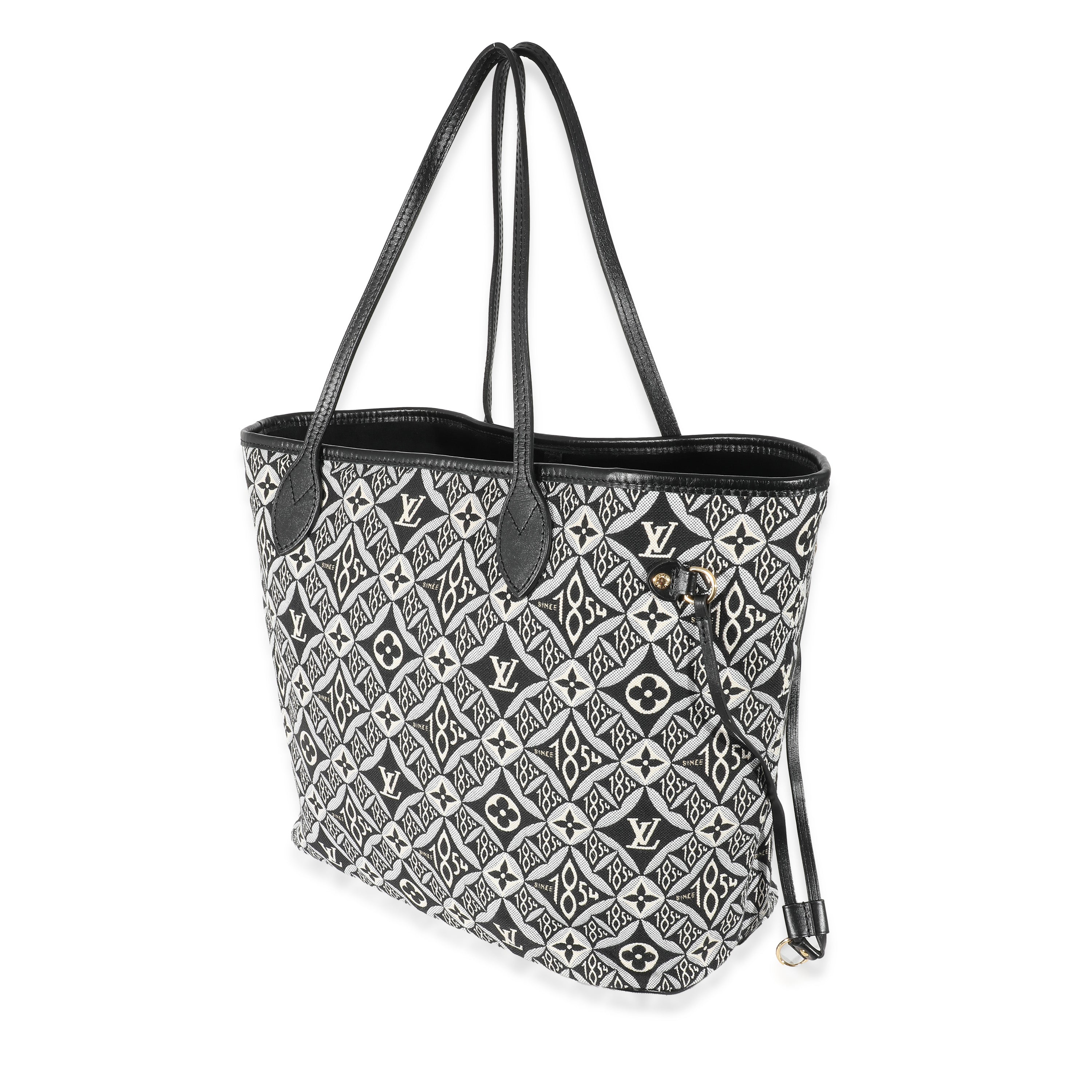 Louis Vuitton Black White Jacquard Since 1854 Neverfull MM