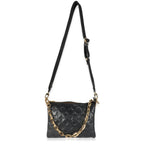 Louis Vuitton Louis Vuitton Black Monogram Embossed Puffy Lambskin Coussin PM