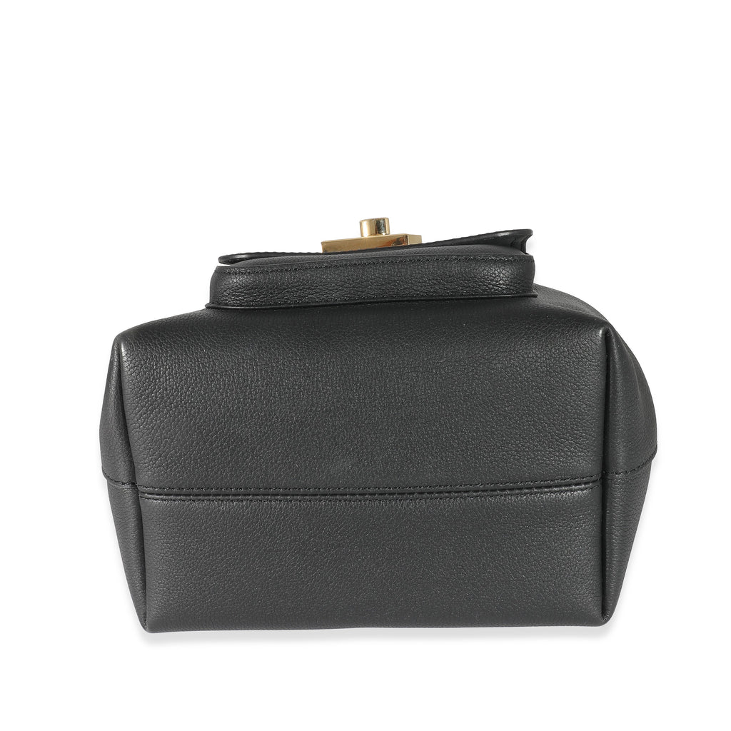 Louis Vuitton Louis Vuitton Black Calfskin Lockme Bucket MM