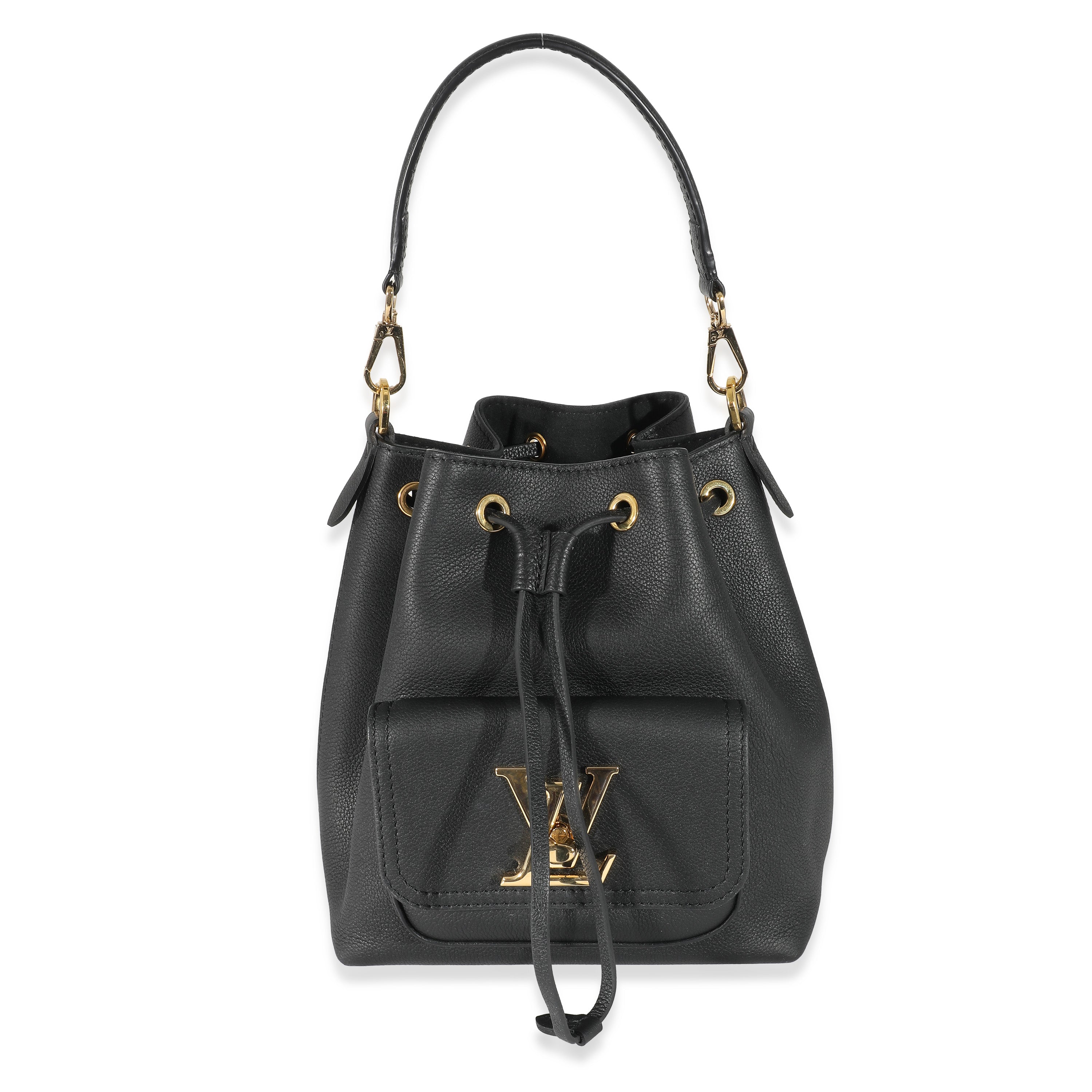 Louis Vuitton Louis Vuitton Black Calfskin Lockme Bucket MM