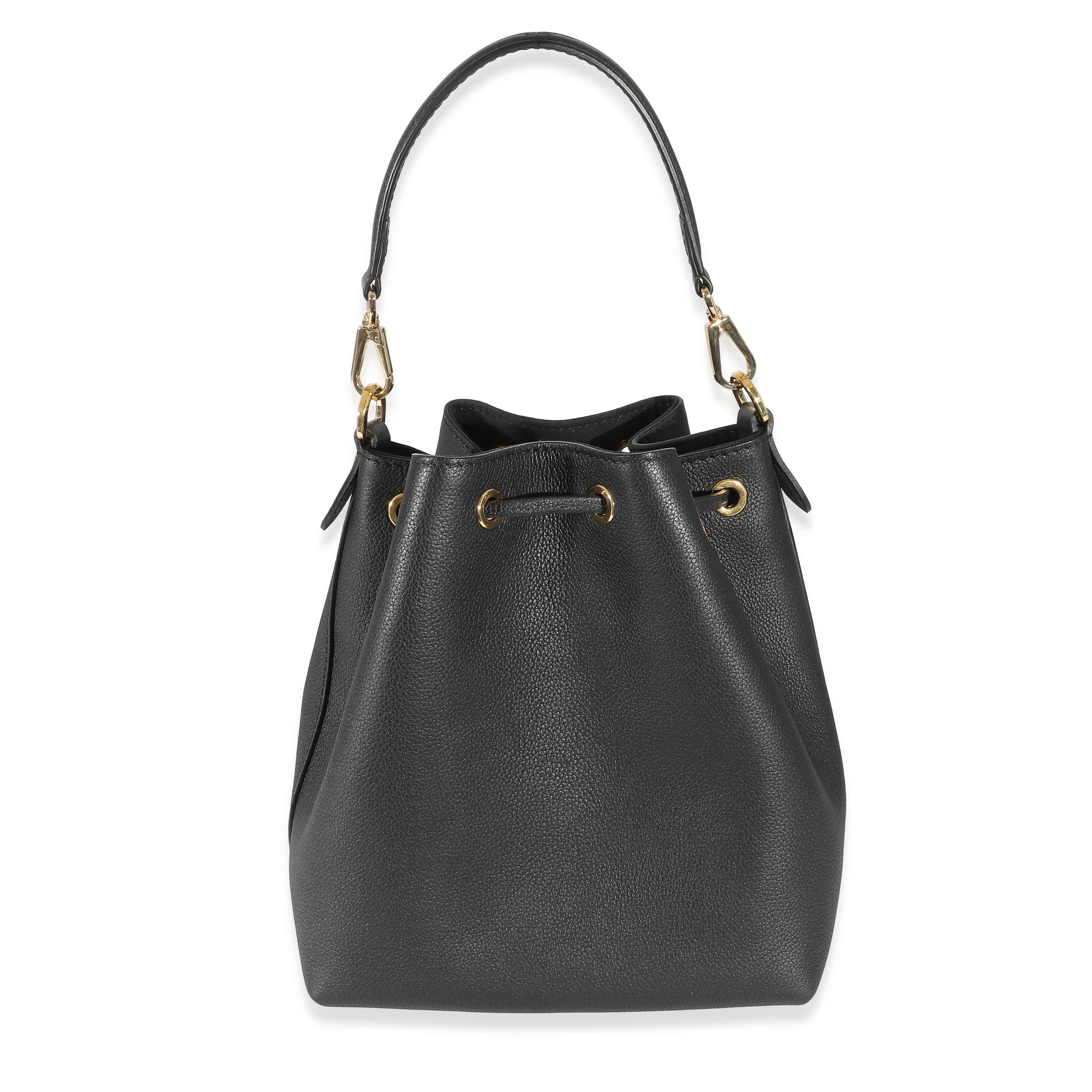 Louis Vuitton Louis Vuitton Black Calfskin Lockme Bucket MM