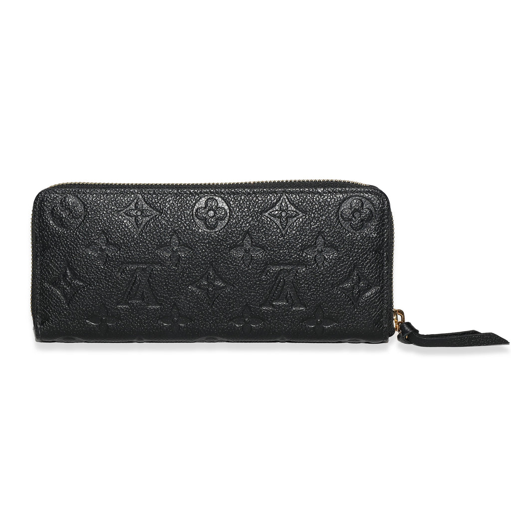 Louis Vuitton Louis Vuitton Black Monogram Empreinte Clemence Wallet