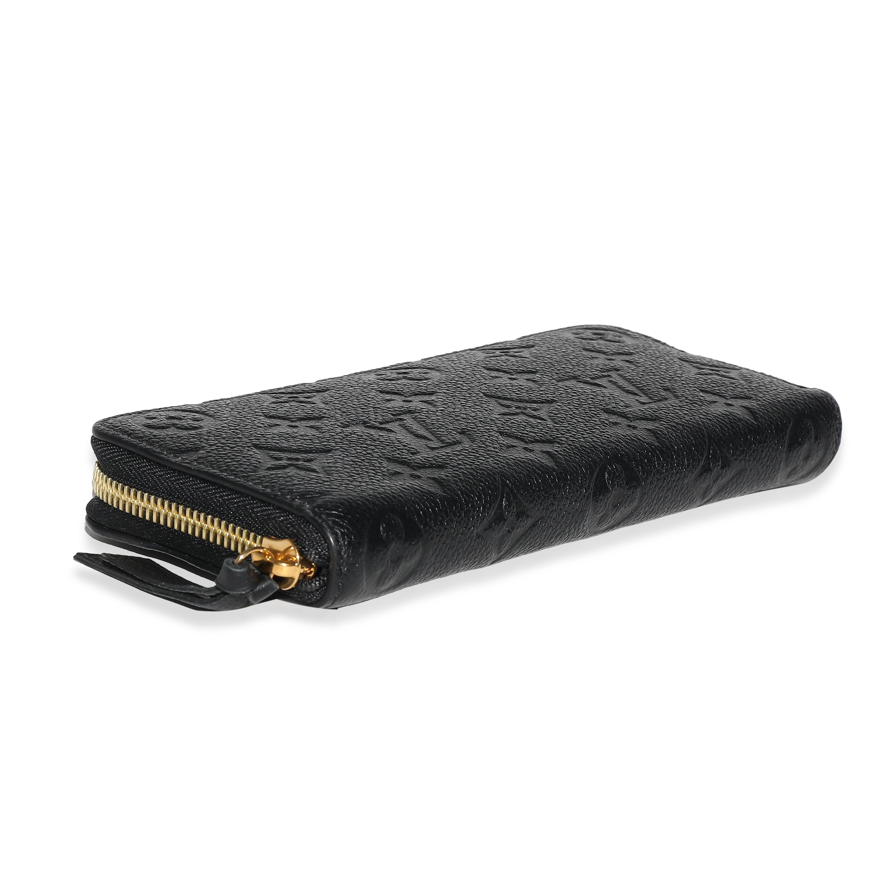 Louis Vuitton Louis Vuitton Black Monogram Empreinte Clemence Wallet